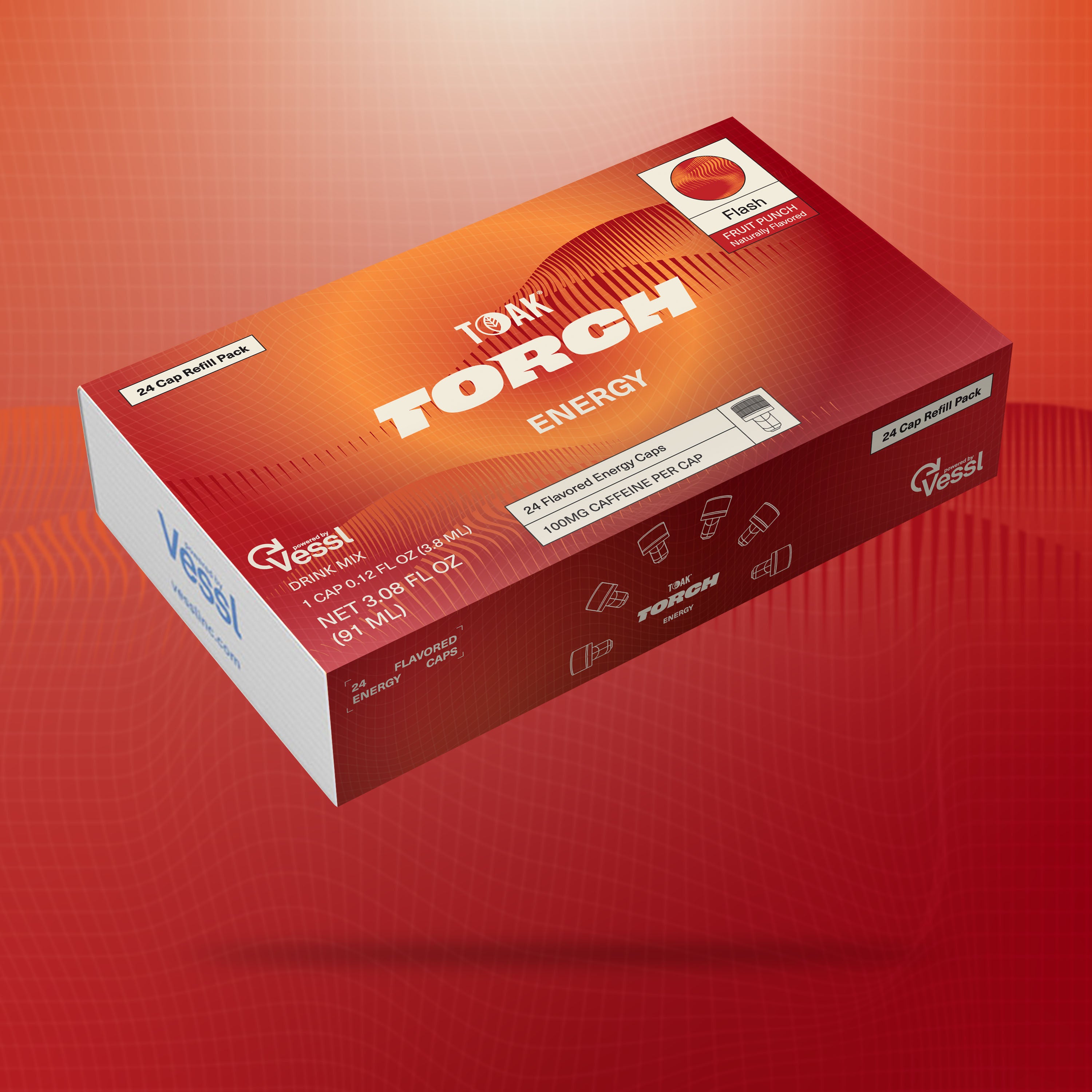 TOAK Torch Energy: Flash Flavor 24 Cap Refill Pack